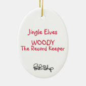 Jingle Elves "Woody" Keramikornament (Hinten)