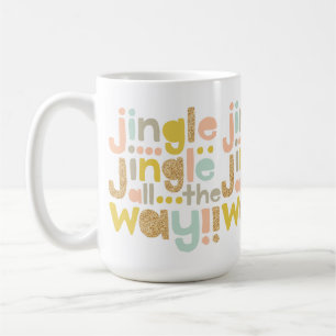 Jingle   farbenfroh, trendy, typografisch kaffeetasse