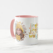 Jingle | Farbiges typografisches Foto Tasse (Vorderseite Links)