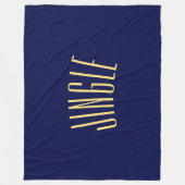 JINGLE Festivals Moderner Text über Dunkelblau Fleecedecke (Vorderseite)