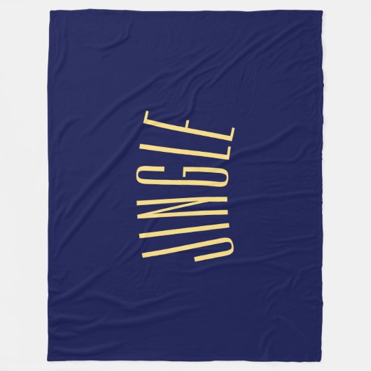 JINGLE Festivals Moderner Text über Dunkelblau Fleecedecke (Vorderseite)