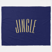 JINGLE Festivals Moderner Text über Dunkelblau Fleecedecke (Vorderseite (Horizontal))