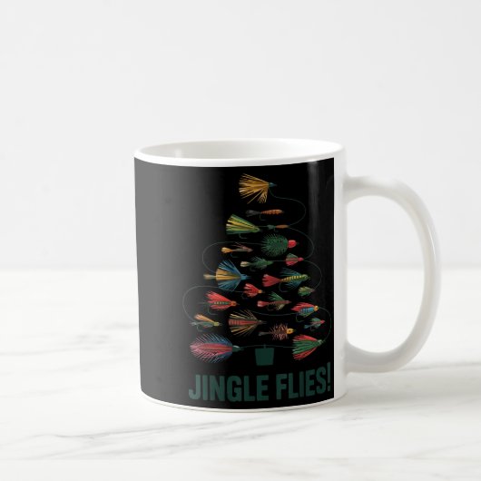 Jingle Flies Funny Fly Fishing Lure Christmas Paja Kaffeetasse (Rechts)