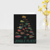 Jingle Flies Funny Fly Fishing Lure Christmas Paja Karte (Gelbe Blume)