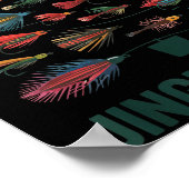 Jingle Flies Funny Fly Fishing Lure Christmas Paja Poster (Ecke)