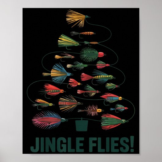 Jingle Flies Funny Fly Fishing Lure Christmas Paja Poster (Vorne)