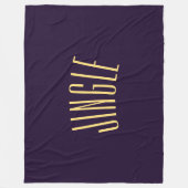 JINGLE Fun Tall Curry Text auf tief reichen Lila Fleecedecke (Vorderseite)