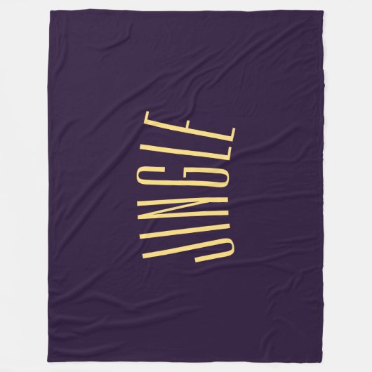 JINGLE Fun Tall Curry Text auf tief reichen Lila Fleecedecke (Vorderseite)