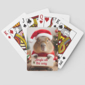 Jingle ganz The way Christmas Capybara Playing Car Spielkarten (Rückseite)