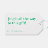 Jingle ganz The way Christmas Geschenkanhänger (Vorderseite (Horizontal))