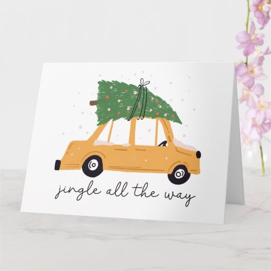 Jingle ganz The way Christmas Karte (Orchidee)