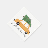 Jingle ganz The way Christmas Serviette (Ecke)