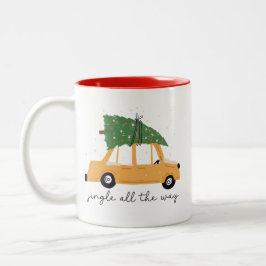 Jingle ganz The way Christmas Zweifarbige Tasse