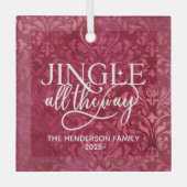 Jingle ganz The way Family Name Christmas Ornament Aus Glas (Vorderseite)