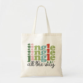Jingle ganz weg Retro Groovy Weihnachtsfeiertage Tragetasche