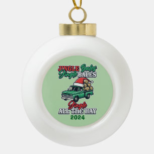 Jingle Hay Bales Keramik Kugel-Ornament
