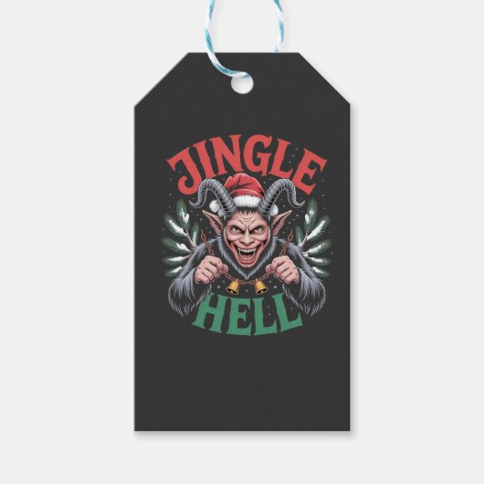Jingle Hell Christmas Krampus Evil Xmas Geschenkanhänger (Vorderseite)