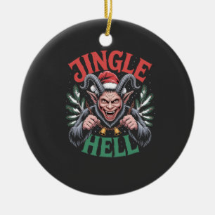 Jingle Hell Christmas Krampus Evil Xmas Keramik Ornament