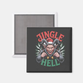 Jingle Hell Christmas Krampus Evil Xmas Magnet (Vorderseite/Rückseite)