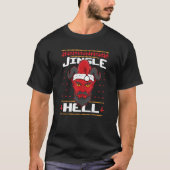 Jingle Hell Devil Hail Satan Santa Claus Rock Fan T-Shirt (Vorderseite)