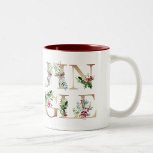 Jingle Imitate Goldflormen Weihnachten Winterurlau Zweifarbige Tasse