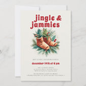 Jingle Jammies PJ Elf Friendsmas Christmas Party Einladung (Vorderseite)