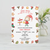 Jingle Jangle Little Elf, Christmas Baby Shower Einladung (Stehend Vorderseite)