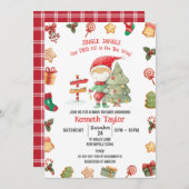 Jingle Jangle Little Elf, Christmas Baby Shower Einladung (Vorne/Hinten)