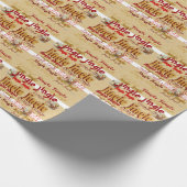 Jingle Jingle Graphics (gold und rot) Geschenkpapier (Ecke)