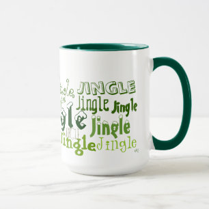 Jingle Jingle Green Holiday Graphics Tasse