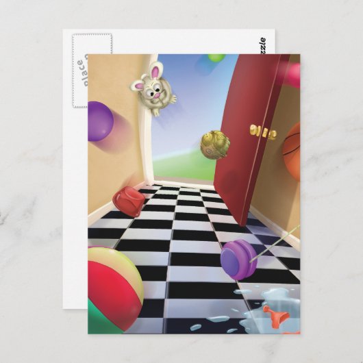 Jingle Jingle Little Gnome Bouncy Ball Postcard Postkarte (Vorne/Hinten)