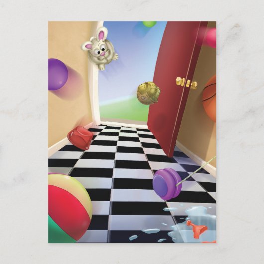 Jingle Jingle Little Gnome Bouncy Ball Postcard Postkarte (Vorderseite)