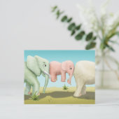 Jingle Jingle Little Gnome Elephants Postcard Postkarte (Stehend Vorderseite)