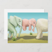 Jingle Jingle Little Gnome Elephants Postcard Postkarte (Vorne/Hinten)