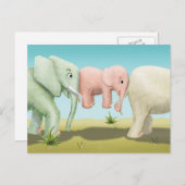 Jingle Jingle Little Gnome Elephants Postcard Postkarte (Vorne/Hinten)