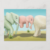 Jingle Jingle Little Gnome Elephants Postcard Postkarte (Vorderseite)