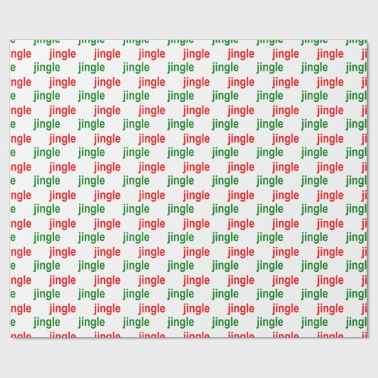 Jingle Jingle Red Green Geschenkpapier (Flach)