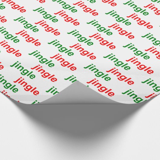 Jingle Jingle Red Green Geschenkpapier (Ecke)
