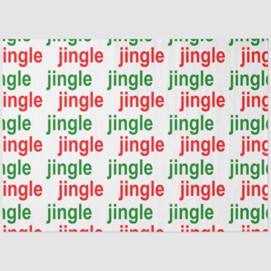 Jingle Jingle Red Green Seidenpapier (Vorderseite)