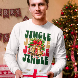 Jingle Jingle Vintag Gold Bells & Holly T - Shirt