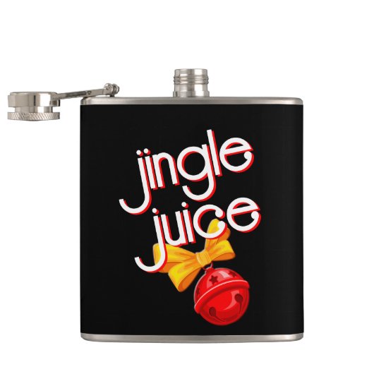 Jingle Juice Funny Black Christmas Flachmann (Geöffnet)