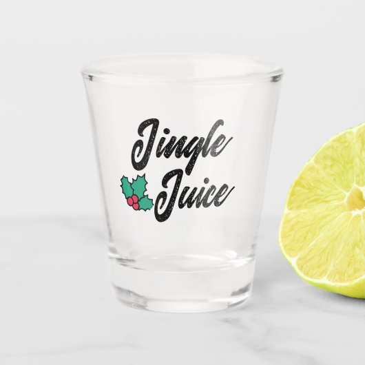 Jingle Juice Funny Christmas Shot Glass - Humor Schnapsglas (Vorderseite)