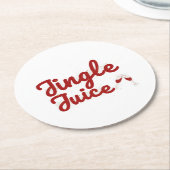 Jingle Juice, Holiday Party Runder Pappuntersetzer (Angewinkelt)