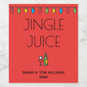 Jingle Juice Modern Holiday Icons Weinetikett (Einzelnes Label)