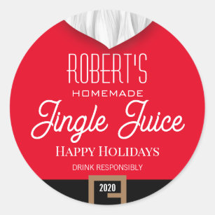 Jingle Juice Personalisiert Runder Aufkleber