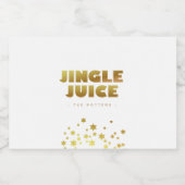 Jingle Juice | Spaß Weihnachten White & Gold Mini Alkoholflaschenetikett (Einzelnes Label)