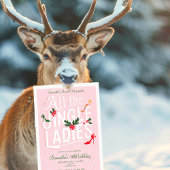 Jingle Ladys Night Out Modern Pink Pastor Holiday Einladung