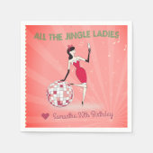 Jingle Ladys Night Out Retro Diskothek Ball Holida Serviette (Vorderseite)