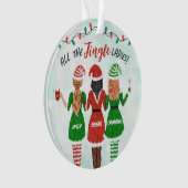 Jingle Ladys Sisters Friends Christmas Ornament (Vorderseite)