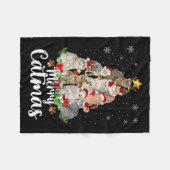 Jingle Meow Funny Cats Christmas Tees For Cat Love Fleecedecke (Vorderseite (Horizontal))